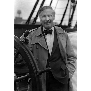 History professor William Fowler aboard USS Constitution