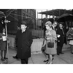 Charles and Estelle Dockser at the Dockser Hall dedication ceremony