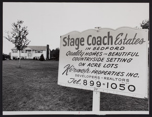 Exterior view of Stagecoach Estates House, Bedford, Mass., June 14, 1970