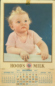 Hood's Milk calendar, H.P. Hood & Sons, Lynnfield, Mass., 1947