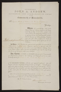 Appointment to Massachusetts Volunteers, 1862