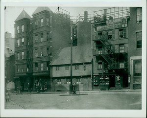 Exterior view of the Paul Revere House after restoration, North Square, Boston, Mass., undated