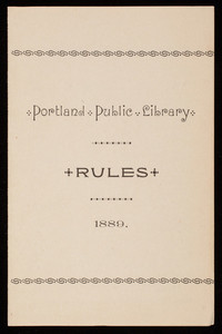 Rules, Portland Public Library, Portland, Maine