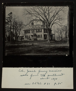 Col. Josiah Quincy Mansion, seen from the southwest, about 1890
