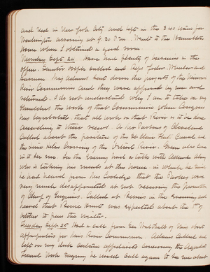Thomas Lincoln Casey Diary, June-December 1888, 066, and Ned in New York City