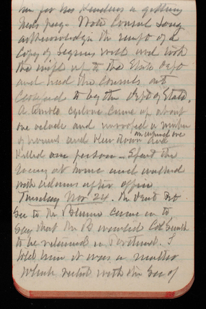 Thomas Lincoln Casey Notebook, October 1891-December 1891, 60, him for his kindness in getting