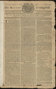 The Boston Evening-Post, 25 November 1765