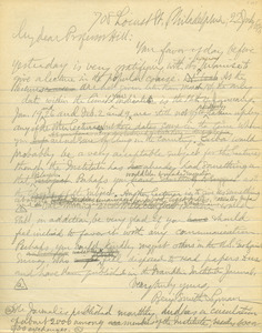 Letter from Benjamin Smith Lyman to Robert Thomas Hill