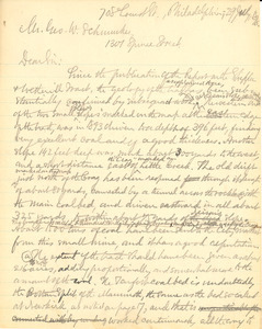 Letter from Benjamin Smith Lyman to George W. Schmucker