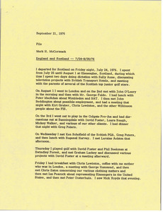 Memorandum from Mark H. McCormack to file