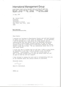 Letter from Mark H. McCormack to Gerard Smith