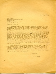 Letter from H. N. Glick to F. W. Knauth