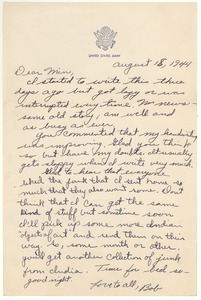 Letter from Robert E. Dillon to Mary Dillon