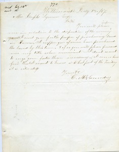 Letter from C. M. Saunders to Joseph Lyman