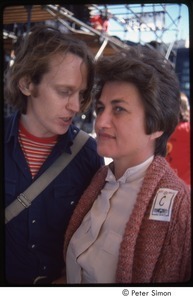 MUSE concert and rally: Sam Lovejoy with an unidentified woman at the No Nukes rally