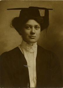 Alice Channing: portrait in academic robes