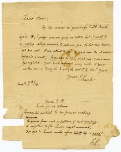 Charles Lamb letter to William Hone