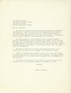 Letter from Elmer C. Bartels to Norman Thompson