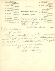 Letter from M. Cravath Simpson to Editor of the Crisis