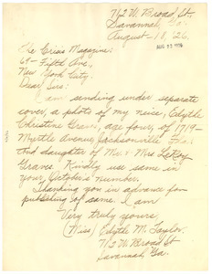 Letter from Edythe M. Taylor to Crisis