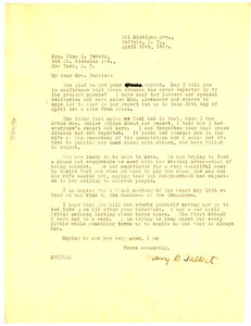 Letter from Mary B. Talbert to Nina Du Bois