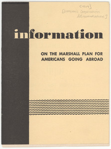 Information on the Marshall Plan for Americans going abroad