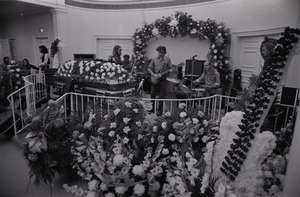 Duane Allman's funeral: Allman Brothers Band playing, from left: Delaney Bramlett, Barry Oakley, Jaimoe, Dickey Betts, Butch Trucks, and Thom Doucette