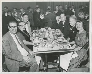 Attendees enjoying a meal at the 1959 Rehabilitation Counselors Conference