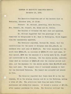 Minutes of the Executive Committee meeting of the Institute for the Crippled and Disabled