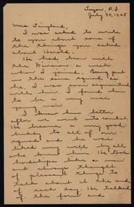 Letter from Sidney F. Goslin to Clara M. Langland