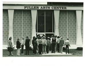 People Walking into the Fuller Arts Center at Springfield College
