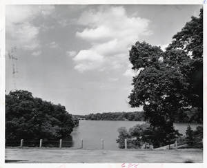 Lake Massasoit from a road (1954)
