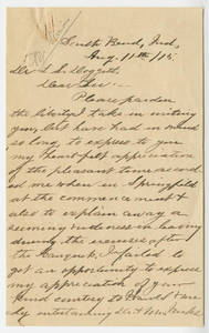Mrs. Keltner's letter to Dr. Doggett and his reply (1915)