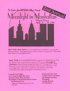 "Moonlight in Manhattan" Event Flyer, 1994