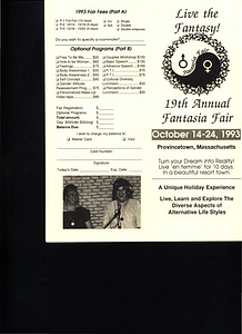 Live the Fantasy! 19th Annual Fantasia Fair (Oct. 14 - 24, 1993)