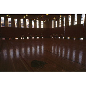 Women students in gymnasium