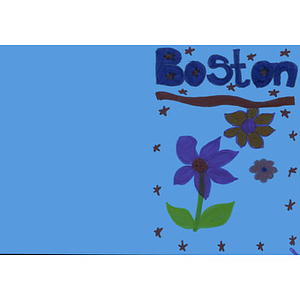 Card to Boston from a student at West Calder High School (Scotland)