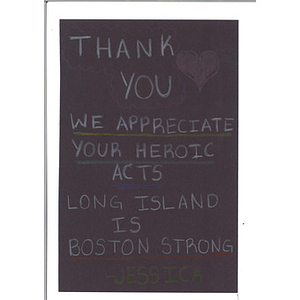 Card from Ward Melville High School