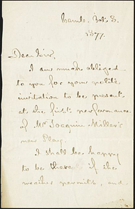 Thank you letter written by Henry Wadsworth Longfellow, 1877 - Digital ...