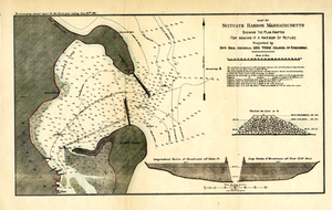 Map of Scituate Harbor: Showing the Plan Adopted For Making it a Harbor of Refuge