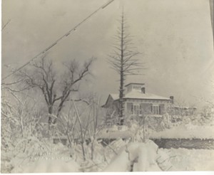 Voyer House on Wades Hill in the winter