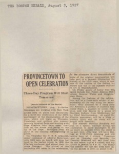 Provincetown 200th Anniversary 1729 - 1927