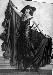 Karyl Norman Posing in Dress 1