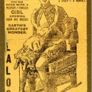 Mounted newspaper clipping from Boston Herald announcing "Laloo" at Austin and Stone's Museum, December 1891.