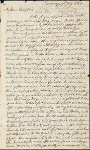 Letter from Benjamin Waterhouse (1754-1846) to Elizabeth Watson (Waterhouse) Ware and Mary (Waterhouse) Ware