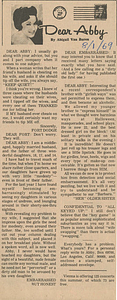 Dear Abby Advice Column (August 1, 1969)