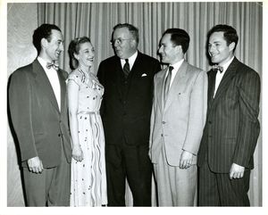 Suffolk University President Walter M. Burse (1948-1954) with others at Suffolk University's Law Day