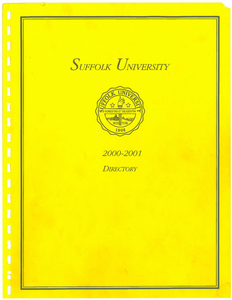 2000-2001 Suffolk University Telephone Directory