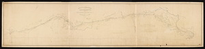 Plan and profile of a railroad route from Woonsocket, R.I. to Boston, Mass. / Wm. P. Parrott.