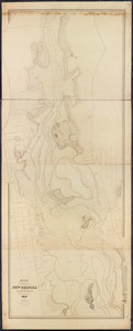 Map of the harbor of New Bedford in the state of Massachusetts